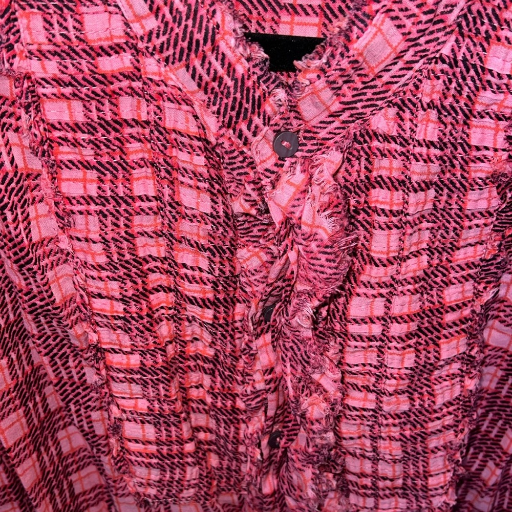 Free People Plaid Miles Tuxedo Shirt - Picture 6 of 10